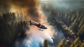 Helikopter OS BiH izbacio desetine hiljada litara vode, požar kod Cazina konačno ugašen