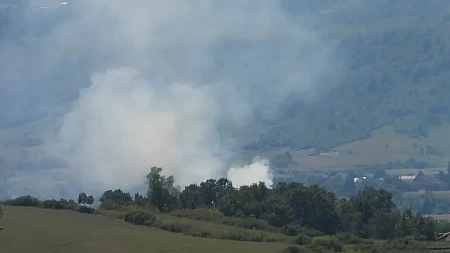 Drama kod Trebinja: Vatra se opasno približava kućama, helikopter MUP-a RS i vatrogasci na terenu