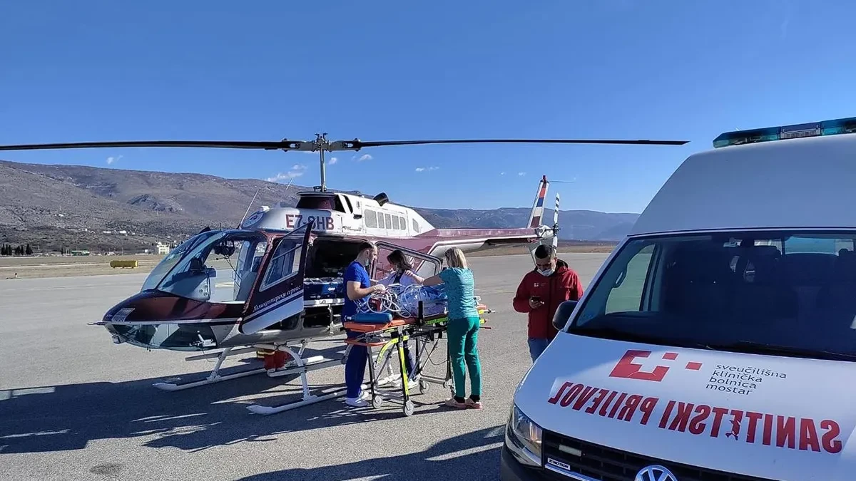 Dječak helikopterom hitno prevezen iz Banjaluke u Beograd