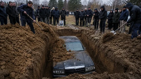 Bizarna posljednja želja: Muškarac sahranjen na prednjem sjedištu svog automobila