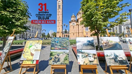 U Banjaluci se oglasile sirene: Položeni vijenci kod spomen obilježja (FOTO)