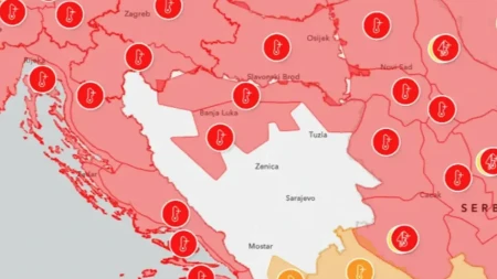 Crveni se mapa Republike Srpske