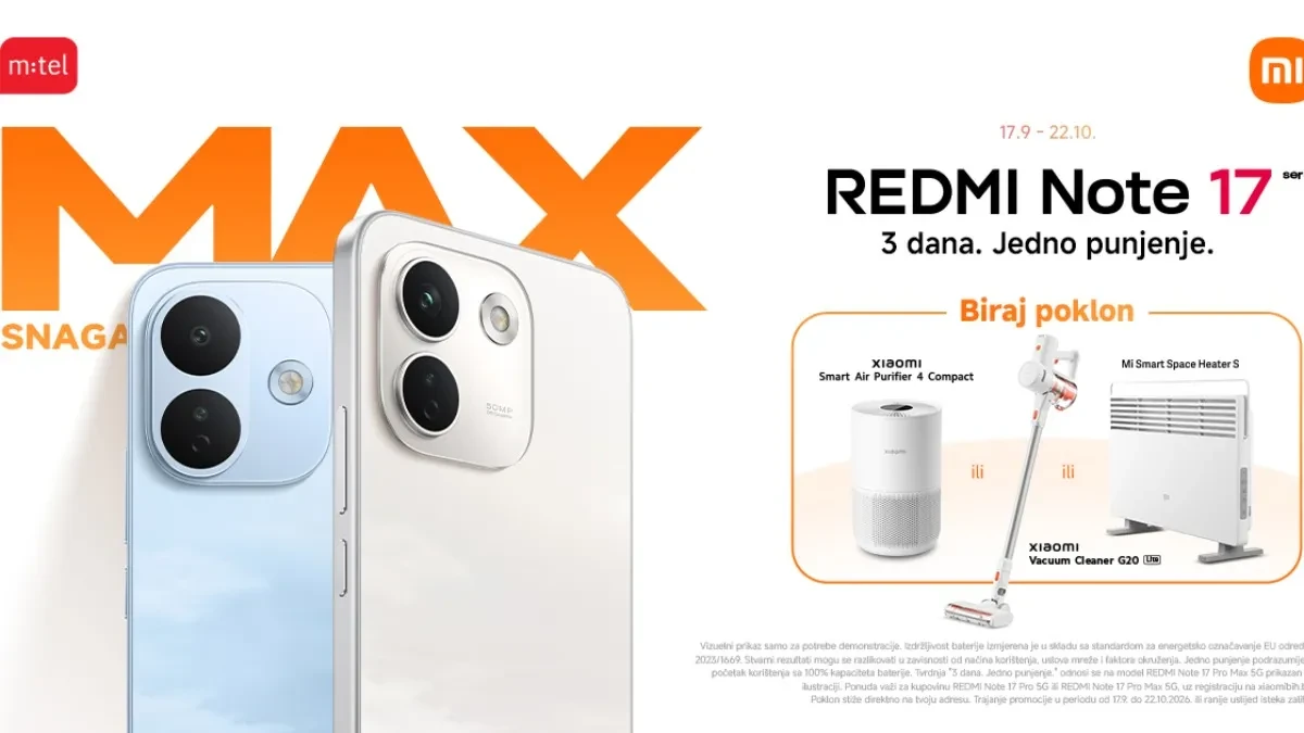 Maksimalna snaga uz vrijedan poklon: Nova Redmi Note 17 Pro serija u m:tel ponudi