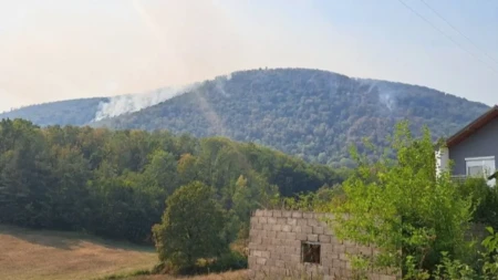 Požar u Osmacima, očekuje se dejstvo helikoptera