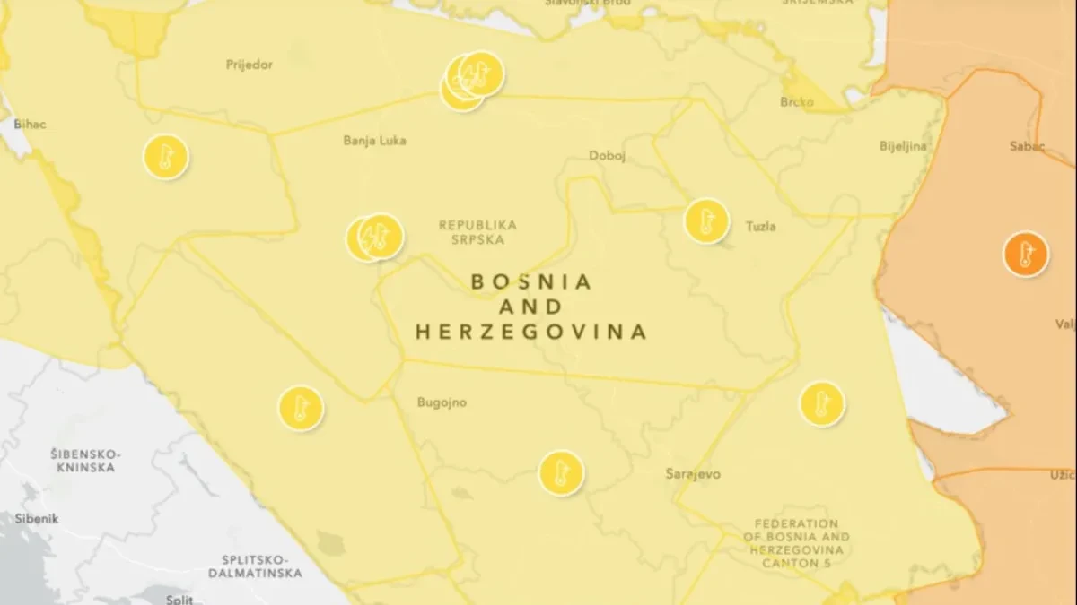 Stižu pljuskovi sa grmljavinom, grad i jak vjetar: Upaljen žuti meteoalarm za BiH