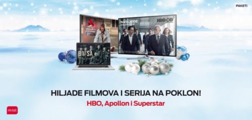 HILJADE FILMOVA I SERIJA NA POKLON m:tel otključava HBO, Apollon i Superstar do kraja februara 2022.godine