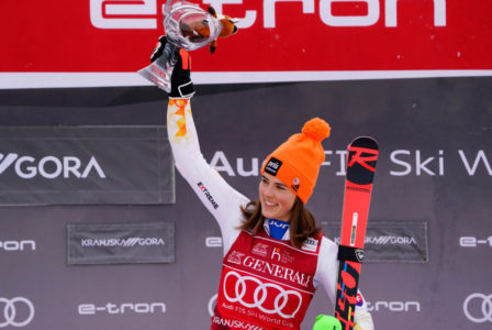 SLOVAKINJA PETRA VLHOVA pobjednica slaloma u Kranjskoj Gori