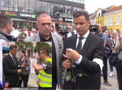 SKANDAL U PRIJEDORU NA OBILJEŽAVANJU DANA BIJELIH TRAKA Organizator bukvalno otjerao Fadila Novalića, on zbunjeno gladio bijelu ružu (VIDEO)