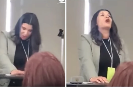 OVO RIJETKO MOŽETE DA VIDITE! Političarka tokom govora dobila trudove (VIDEO)