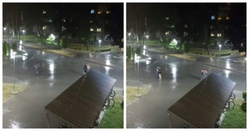 NEVJEROVATAN PRIZOR U ZAGREBU Ma, kakvo nevrijeme! Dva para plesala po kiši ispred Studentskog centra (VIDEO)