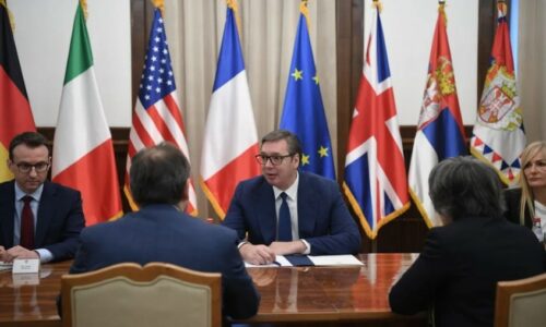 OZBILJNI I VAŽNI RAZGOVORI ZA SRBIJU Aleksandar Vučić na sastanku sa ambasadorima Kvinte i EU