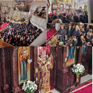 ZAVRŠENA LITURGIJA U HRAMU HRISTA SPASITELJA U BANJALUCI Okupio se veliki broj vjernika, a tu su i zvaničnici Srpske: Episkop Jefrem služi molitvu (FOTO/VIDEO)