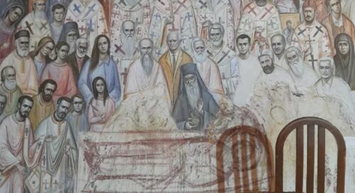 FRESKOPISAC GA DOCRTAO TOKOM NOĆI! Krivokapić naslikan na fresci u Hramu bez odobrenja Mitropolije (FOTO)