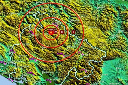 Zemljotres manjeg intenziteta zabilježen u Crnoj Gori
