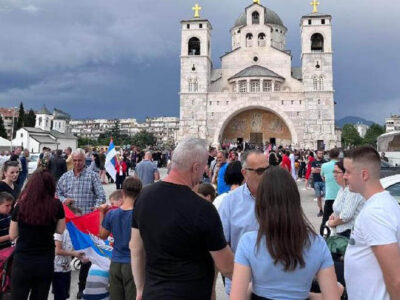 „KOSOVO JE SRCE SRBIJE“ U Podgorici održan skup podrške Srbima na Kosmetu