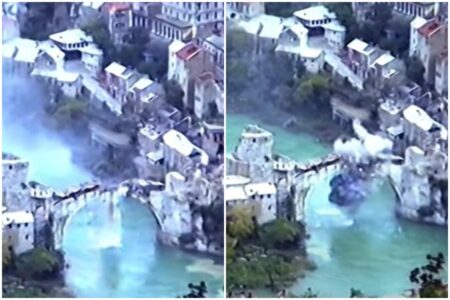 ISPLIVAO VIDEO KOJI JE SKRIVAN 30 GODINA Dosad neviđeni snimci rušenja Starog mosta u Mostaru