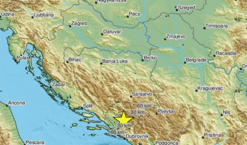 EPICENTAR U BLIZINI NEVESINJA Zemljotres zatresao Hercegovinu