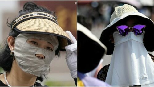Uzavreli asfalt u Pekingu donio i novu modu: „Facekini“ postao najtraženija roba