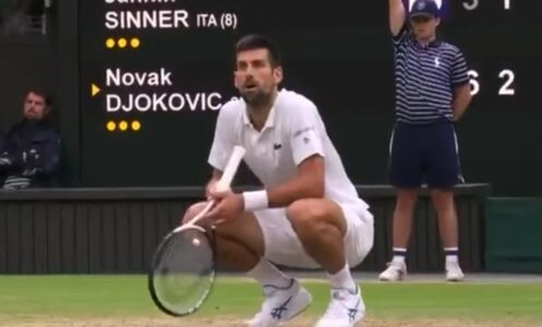 SRAMNO! Sudija oduzeo Novaku poen zbog krika (VIDEO)