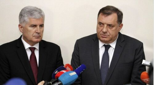 Dodik, Čović i lideri „Trojke“ u Sarajevu na sastanku sa Ajhorstovom