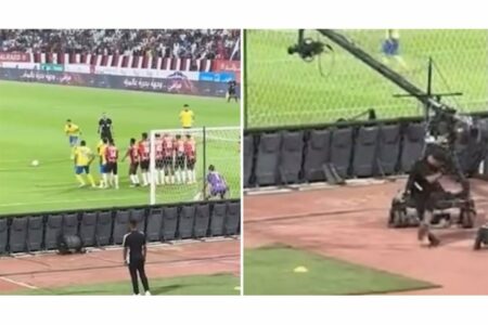 Ronaldo u centru pažnje, pogodio kamermana u glavu (VIDEO)