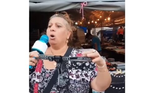 GAĆE SA „U-ES-BEJEM“ HIT ŠABAČKOG VAŠARA Žena prodaje muške tange: „Šta ovo može da pokrije?“ (VIDEO)