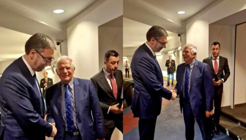Vučić stigao u Brisel: Počeo sastanak sa Lajčakom i Boreljom
