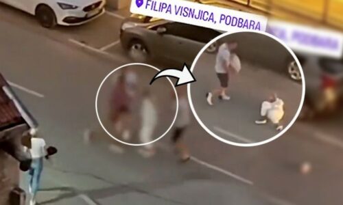 (UZNEMIRUJUĆI VIDEO) Muškarac nokautirao ženu nasred ulice jer je pokušala da razdvoji zavađene