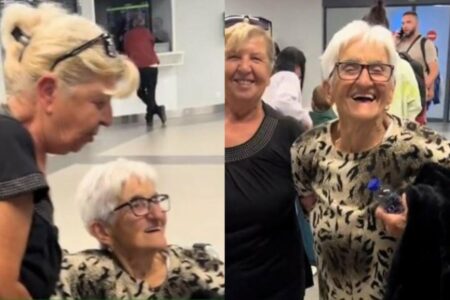 NI REPREZENTACIJA NIJE IMALA OVAKAV DOČEK Baka (90) se nakon mnogo godina vratila u Srbiju, a sačekalo je veliko iznenađenje (VIDEO)