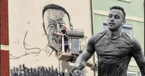 VJEČNA MU SLAVA! U Bijeljini osvanuo mural sa likom Stefana Nedeljkovića (FOTO)