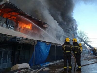 Lokalizovan požar u Kineskom tržnom centru na Novom Beogradu