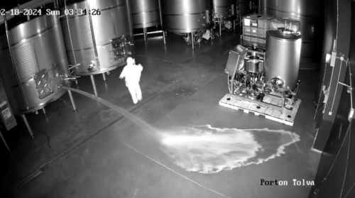 (VIDEO) PROLIO 60.000 LITARA VINA U Španiji maskirani uljez provalio u vinariju