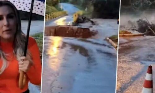 OBJAVLJEN JEZIV VIDEO Bujica odnijela most dok je gradonačelnica snimala upozorenje